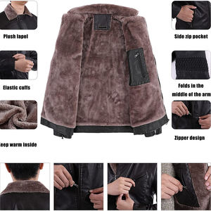 Chaqueta de Cuero Ligera para Hombre de Alta Calidad, Resistente al Viento, Transpirable, con Color y Logotipo Personalizables, Estilo Urbano, Invierno, Fabricante OEM - Product Image 5