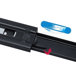 Guida scorrevole per cassetti con ammortizzatore, binario a tre sezioni, silenzioso, in acciaio laminato a freddo rinforzato, per guardaroba - Product Image 1