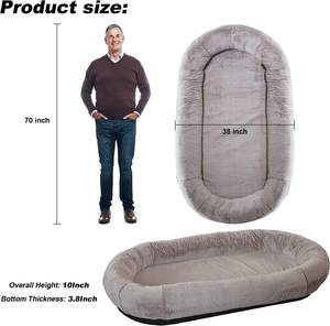 2024 Neues hochwertiges Luxus-Schlafbett waschbar eng ultragroßes Hundebett für Menschen - Product Image 3