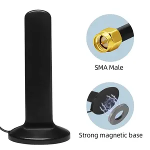Antena Omni externa 5G GSM com ganho de 7dBi 3M cabo SMA base magnética macho, fornecimento de fábrica, para carros celulares