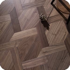 Plancher en bois dur d'ingénierie de <span class=keywords><strong>parquet</strong></span> d'art de noix noire - Product Image 1