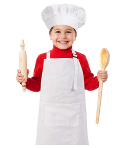 Ensemble <span class=keywords><strong>de</strong></span> tabliers et chapeaux <span class=keywords><strong>de</strong></span> <span class=keywords><strong>Chef</strong></span> en polyester pour enfants, vente en gros, peinture <span class=keywords><strong>de</strong></span> cuisine - Product Image 2