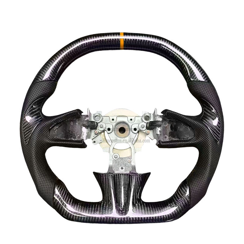 orange  stitching+carbon fiber+perforated leather