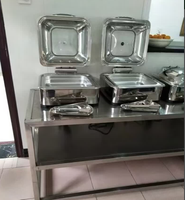Chauffe-Plats Buffet 6L en Acier Inoxydable avec Circulation d'Eau Chaude, Contrôle Numérique Intelligent 30-90°C pour Hôtellerie et Restauration