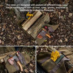 Bolsa <span class=keywords><strong>de</strong></span> lona <span class=keywords><strong>de</strong></span> almacenamiento al aire libre <span class=keywords><strong>de</strong></span> gran capacidad, nuevo transporte <span class=keywords><strong>de</strong></span> <span class=keywords><strong>leña</strong></span> <span class=keywords><strong>para</strong></span> acampar, supervivencia, trabajo en el desierto, bolsa <span class=keywords><strong>de</strong></span> almacenamiento <span class=keywords><strong>para</strong></span> el trabajo - Product Image 5