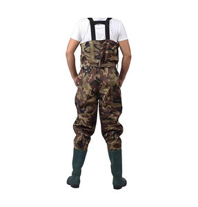 Cuissardes de chasse à la mouche en néoprène camouflage respirant personnalisé avec bottes - Product Image 2