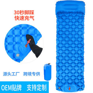Colchoneta Inflable Ultraligera para Dormir, Individual, Azul Marino, Ligera, Portátil, para Acampar al Aire Libre, con Almohada - Product Image 4