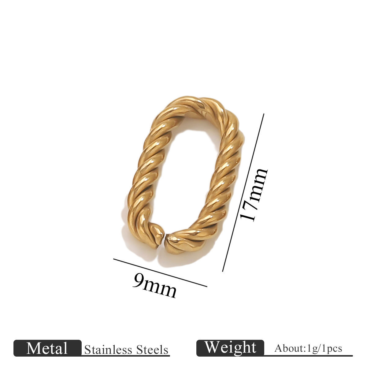 gold 2.4 twisted wire, 9.3*17