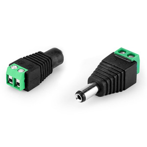 1 Pin DC 5.5*2.1/5.5*2.5 Power Electric <b>Plug</b> Line Column <b>12V</b> Male and Female Butt Green Conversion Wire Connector - Product Image 2