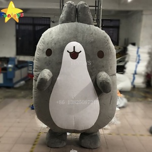 Funtoys divertente gonfiabile Molang <span class=keywords><strong>coniglio</strong></span> <span class=keywords><strong>coniglio</strong></span> pasquale personaggio dei cartoni animati animale grigio <span class=keywords><strong>bianco</strong></span> mascotte <span class=keywords><strong>Costume</strong></span> per la vendita - Product Image 5