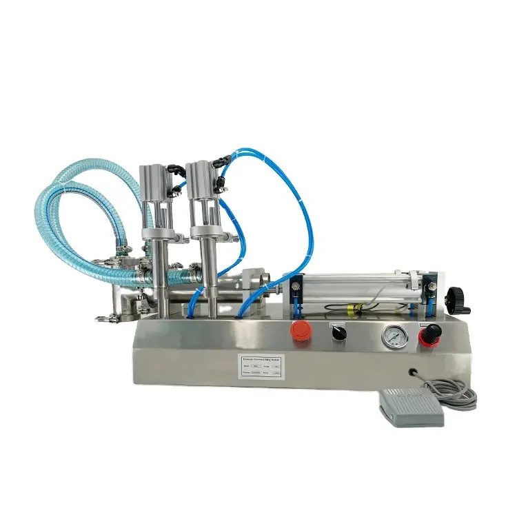 Fast Delivery Double Nozzles Semi Auto Liquid Filling Machine 10 -100 ml Manual Filler For Perfume Bottle