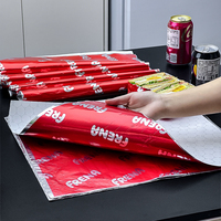 Papier d'emballage en aluminium isolant avec logo personnalisé, écologique, jetable, de qualité alimentaire, imperméable, emballage en nid d'abeille