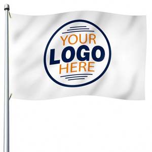 Drapeaux et bannières personnalisés avec logo blanc, couleurs vives, sublimation par transfert thermique, vente en gros d'usine, activités de plein air - Product Image 2
