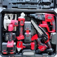[Ensemble de cinq pièces] Perceuse électrique, meuleuse d'angle, machine à découper, marteau électrique, batterie lithium rechargeable, ensemble d'outils électriques