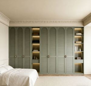 Armoire en bois massif sur mesure avec portes coulissantes, mobilier de chambre à coucher moderne, système de rangement, organisation de rangement de placard - Product Image 5