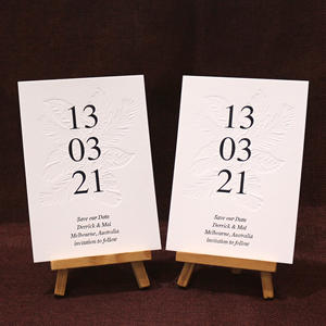 Invitations de mariage de haute qualité avec enveloppe en velours suédé - Product Image 4