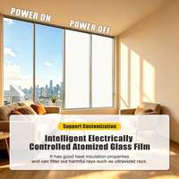 Elektrische Selbstklebende PDLC-Folie Smart Hue Film Schaltbare Privatsphäre-Glasfolie für Tür und Fenster Intelligente Folie