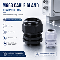 Presse-étoupe monobloc en nylon MG63 étanche IP68 avec protection anti-traction pour câbles de 37-44 mm, connecteur électrique durable anti-âge, OEM
