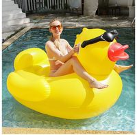 Grand et Intéressant Canard Gonflable en PVC, Radeau Flottant, Jouet Aquatique, Lit Flottant