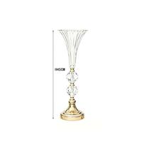 Nouveauté : Vase en acrylique transparent élégant de style européen, conteneur de fleurs de luxe pour mariage, fête, salon, salle à manger