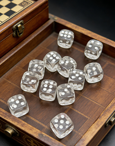 Acrylic Crystal Clear Round Corner Six Sided Dice Creative <b>Mahjong</b> Game Theme for Bar Supplies Tabletop Gaming Dice <b>Set</b> - Product Image 2