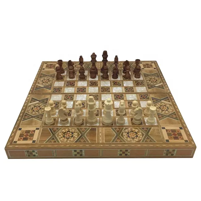 الفاخرة 3 في 1 شطرنج خشبي مجلس لعبة مجموعة قطع