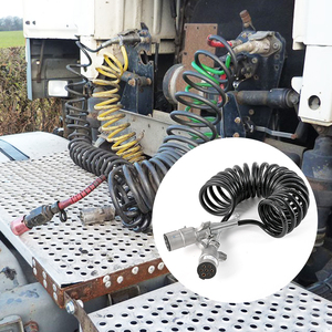 Chất lượng tốt nhất nhiệm vụ nặng nề <span class=keywords><strong>Trailer</strong></span> cắm nối xoắn ốc cáp điện hệ thống phanh 7-way cáp điện - Product Image 6