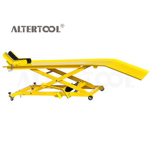 Altertool Meja Angkat Motor Hidrolik 1000lb dengan Penjepit Roda Depan Karet Besar, Lipat, Pabrikan MSJ04-1210M - Product Image 2