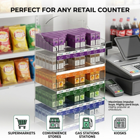 Support de présentation de cigarettes en acrylique personnalisé, petit, pour comptoir, organisateur de magasin de détail