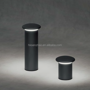 Lampe de balise de jardin LED tubulaire moderne SENZHAO, deux tailles, en aluminium, étanche, éclairage de chemin extérieur, éclairage paysager ambiant - Product Image 1