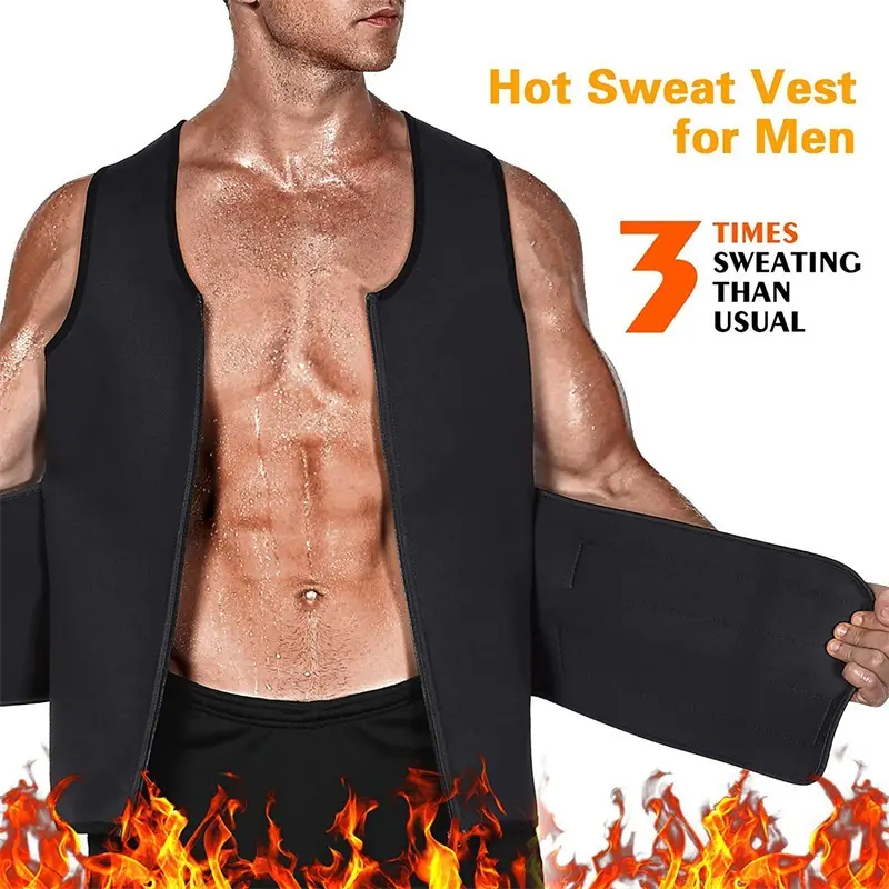 Neoprene sauna colete para homens, treinador de cintura, barriga, modeladora, abdômen, modeladora de perda de peso
