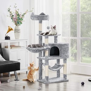 <span class=keywords><strong>Roman</strong></span> tour de chat à quatre étages jouet sisal couvert <span class=keywords><strong>colonne</strong></span> à gratter support d'escalade fibre naturelle économique chaton activité arbre à chat - Product Image 1
