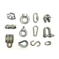 Colliers de serrage réglables en acier inoxydable AISI304 galvanisé pour câbles métalliques, pinces à double préhension de 5 mm pour fils d'acier