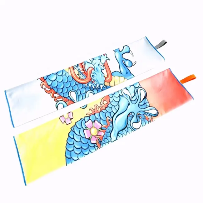 China Factory wholesale Promotional Reactive Printed Customized Logo Beach Towel RPET Recycled fabric