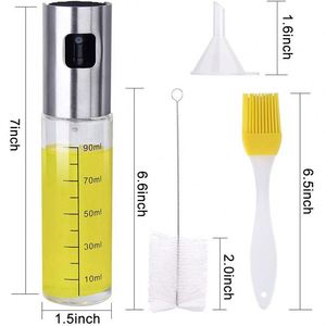4 Pack <b>Oil</b> <b>Sprayer</b> Dispenser Set <b>Oil</b> Spray Bottle <b>Oil</b> Dispenser and Cleaning Brush for BBQ Salad Baking and Kitchen Cooking - Product Image 2