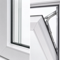 Direktlieferung ab Werk Modernes Horizontales Schwing-PVC-Fenster Edelstahl Gehärtetes Glas Wärmeisolierung Energy Star