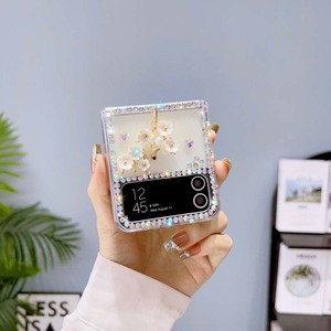 Mode paillettes plein bord diamant Bling fleur TPU PC pliant téléphone portable <span class=keywords><strong>coque</strong></span> arrière pour <span class=keywords><strong>Samsung</strong></span> <span class=keywords><strong>Galaxy</strong></span> <span class=keywords><strong>Z</strong></span> <span class=keywords><strong>Flip</strong></span> 3 4 <span class=keywords><strong>5</strong></span> 6 - Product Image 5