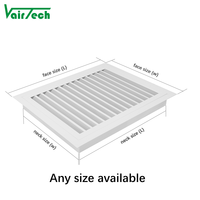 Grille de retour d'air en aluminium pour climatisation, pour murs et plafonds, avec filtre AC