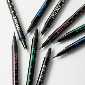 <span class=keywords><strong>Eyeliner</strong></span> liquide nacré imperméable à l'eau à paillettes noires à pointe de pinceau ultra fine flexible à étiquette privée personnalisée - Product Image 4