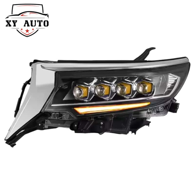 2018 2020 for Toyota Land Cruiser Prado Headlight Assembly Retrofitted LED matrix Lens Headlight Daytime Running Lights