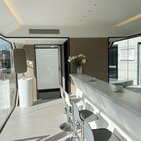 Luxe modulaire minuscule Apple Capsule maison mobile 3 chambres maison conteneur avec salle de bain et cuisine E8 dôme ameublement pour l'hiver