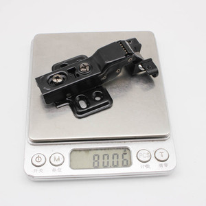 Winis Furniture <b>Hinge</b> <b>Spring</b> <b>Hinge</b> Soft Closing Half Surface Electrophoresis Black Cold Rolled Steel A707-709 - Product Image 2