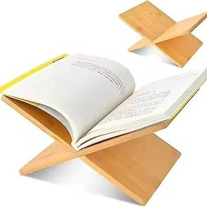 Detachable Book Shelf Solid Wood Office <b>File</b> Organizer Kitchen Recipe <b>Storage</b> Rack Rectangle Standing Type 1st Floor - Product Image 2