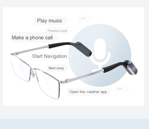 Occhiali Smart AI BT Open <span class=keywords><strong>Air</strong></span> con Assistente di Traduzione AI, Aste Rimovibili, Plug and Play, Compatibili con Lenti da Vista, <span class=keywords><strong>Ultra</strong></span> Leggeri - Product Image 4
