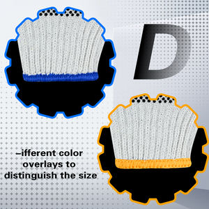 Ventas al por mayor 7G hilo sin costuras tejido liso lejía blanco PVC punteado Extra puntas de los dedos protección trabajo construcción guantes de seguridad - Product Image 2