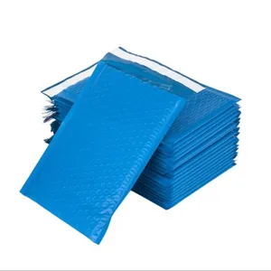 मिनी 12*18 सेमी नीला वाटरप्रूफ लॉजिस्टिक्स मेलिंग लिफाफा कस्टम लोगो आकार बबल मेलर बैग पैकेजिंग औद्योगिक उपयोग मेलर्स