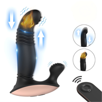 5-in-1 Neuer Prostatamassager mit Stoß- und Heizfunktion, 9 Vibrationsfrequenzen, Fernbedienung für Stimulation und Vergnügen