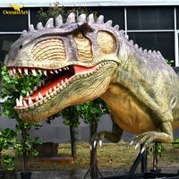 Parc à thème Dino Modèle de dinosaure animatronique à tête de t-rex mécanique grandeur nature