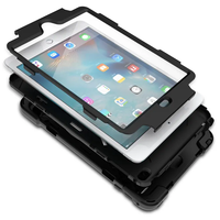 Casing Tablet Silikon Tahan Guncangan, Sarung Tablet Plastik Rotasi 360 untuk Ipad Mini 4/5