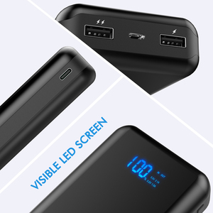Banco de energía de <span class=keywords><strong>2020</strong></span> mAh con salidas duales y pantalla LED visible, lectura compatible con <span class=keywords><strong>iPhone</strong></span>,Samsung,etc, novedad de 26800 - Product Image 2